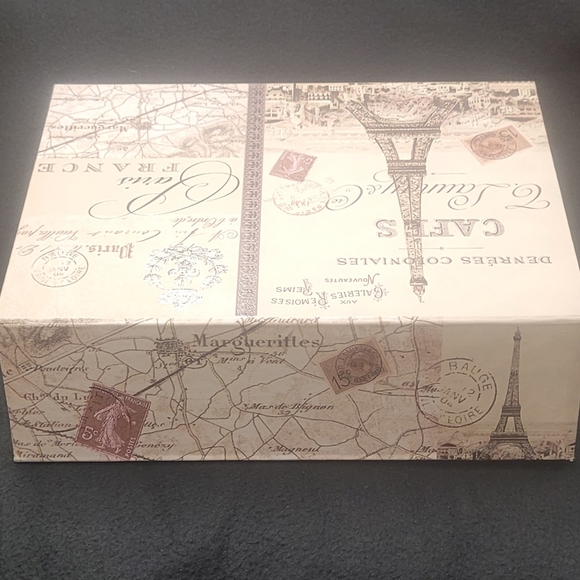 New Keepsake Storage Box Denrees  Coloniales Cafes Eiffel Tower Paris - Picture 5 of 9